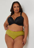 Plus Size Ribbed Hipster Panty Plus Size Full Coverage Plus Size Brief