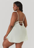 Lace Paneled Babydoll And Robe Set