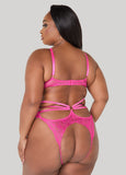 Caged Lace Crotchless Bodysuit