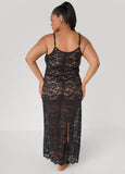 Floral Lace Lingerie Gown