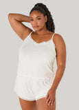 Lace Trimmed Cami And Shorts Set