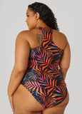 Nicole Miller Palm Print Swimsuit