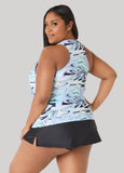 Swirl Print Tankini Set