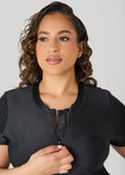 Paneled Zip Front Swimsuit
