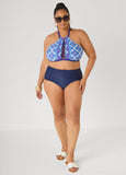 Printed Halter Bikini Top