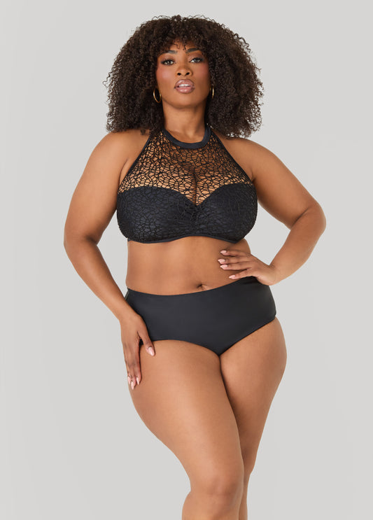 Knitted Halter Bikini Top
