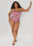Leopard And Floral Print Swimsuit