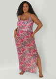 Leopard And Floral Print Cover Up