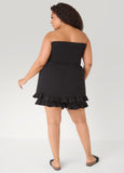 Strapless Smocked Ruffled Romper