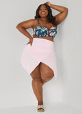Asymmetric Hem Swim Skort
