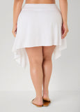 High Waist Asymmetric Swim Skort