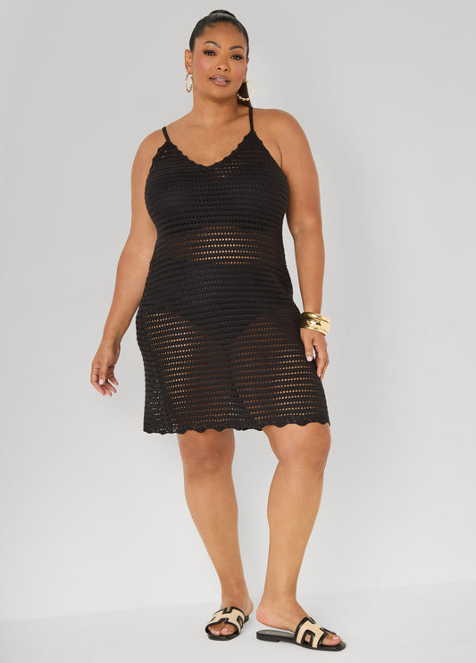 Open Knit Coverup Dress
