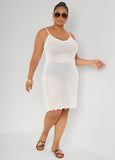Open Knit Coverup Dress