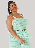 Beaded Fringe Crochet Coverup Set