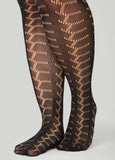 Plus Size Open Knit Footed Tights