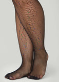 Plus Size Crystal Fishnet Tights