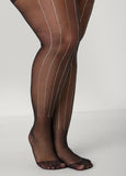 Plus SIze Crystal Footed Tights