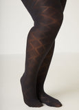 Plus Size Diamond Footed Tights