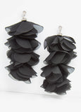 Statement Jewelry Accessories Trendy Chiffon Crystal Silver Earrings
