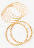 Set Of 10 Gold Tone Bangles