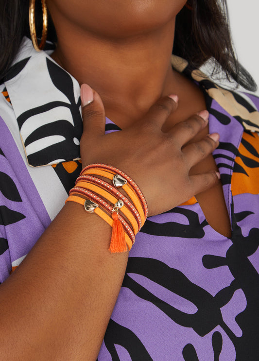 Faux Suede Studded Bracelet