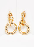 Textured Gold Tone Earrings