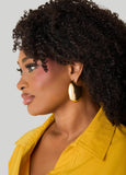 Gold Tone Crescent Earrings