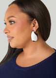 Silver Tone Crescent Earrings