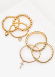 Heart And Cross Stretch Bracelets
