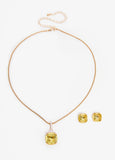 Crystal Gold Tone Necklace Box Set