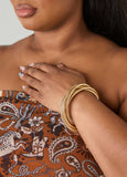 Twisted Omega Gold Tone Bracelet