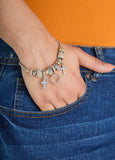Heart And Cross Charm Bracelet
