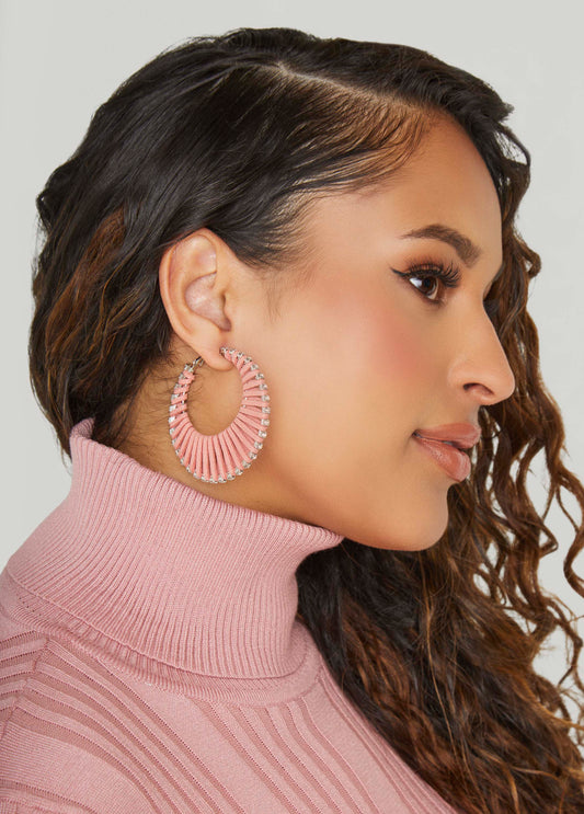 Faux Suede Hoop Earrings