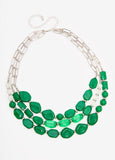 Layered Marbled Stone Necklace Set