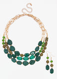 Layered Stone Necklace Set