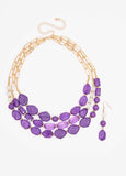 Stone Necklace And Earrings Set