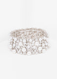 Statement Jewelry silver crystal pearl bracelet fashion jewelry