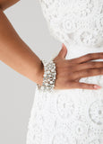 Faux Pearl And Crystal Bracelet