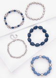 Stone And Crystal Bracelet Set