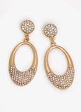 Crystal Oval Earrings