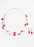Bead And Wood Necklace Set