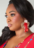 Embellished Flower Earrings