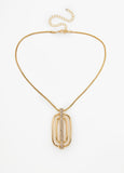 Crystal Ring Gold Tone Necklace