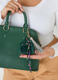 Patent Croc Effect Bag Charm