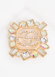 Statement Crystal Brooch Luxe For Less Trendy Fashion Pin