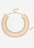 Crystal Gold Tone Collar Set