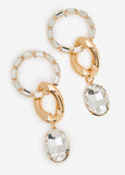 Crystal Ring Drop Earrings