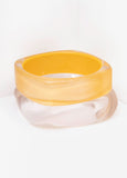 Glittered Resin Bangle Set