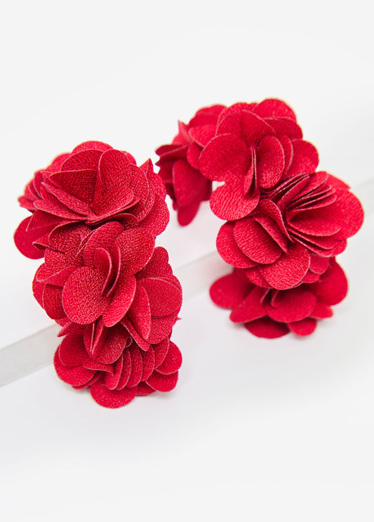 Flower Hoop Earrings