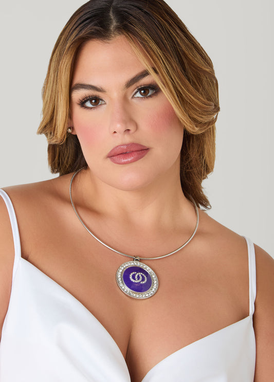 Crystal Rings Pendant Necklace